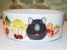 Keramická miska Rodentia: Potkan a podzim